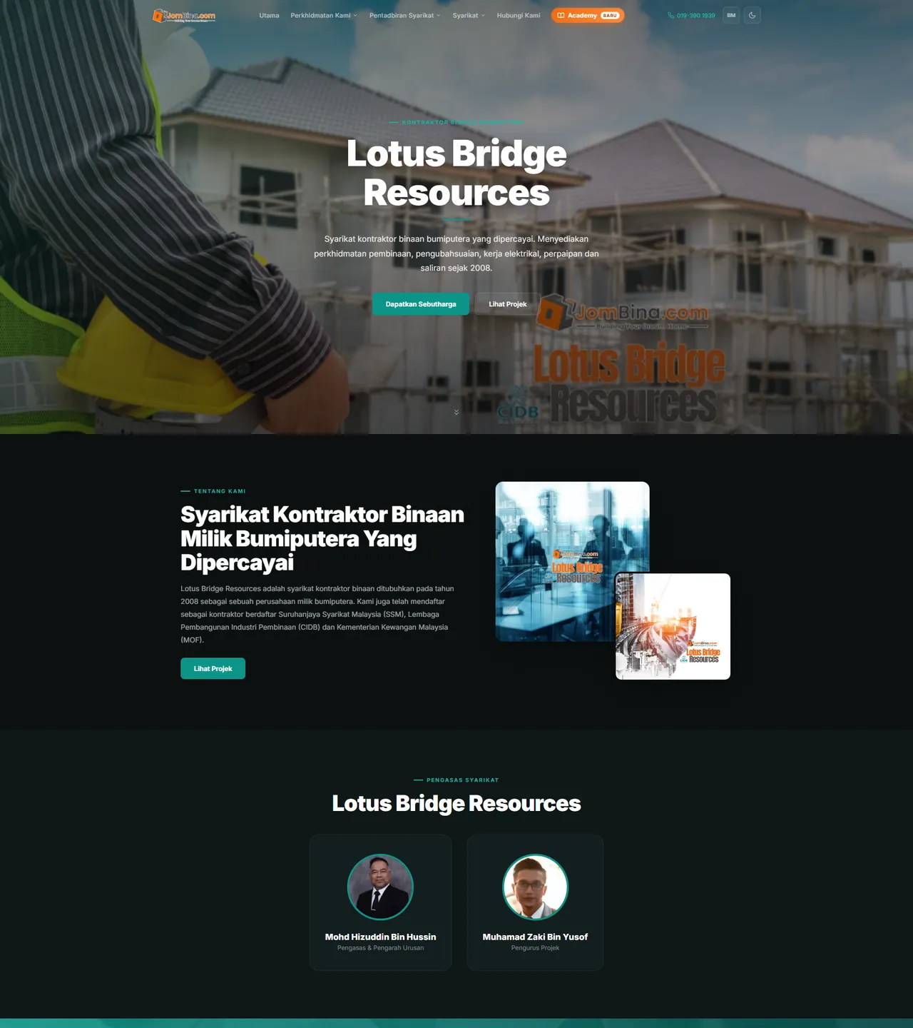 JomBina.com — Lotus Bridge Resources — screenshot