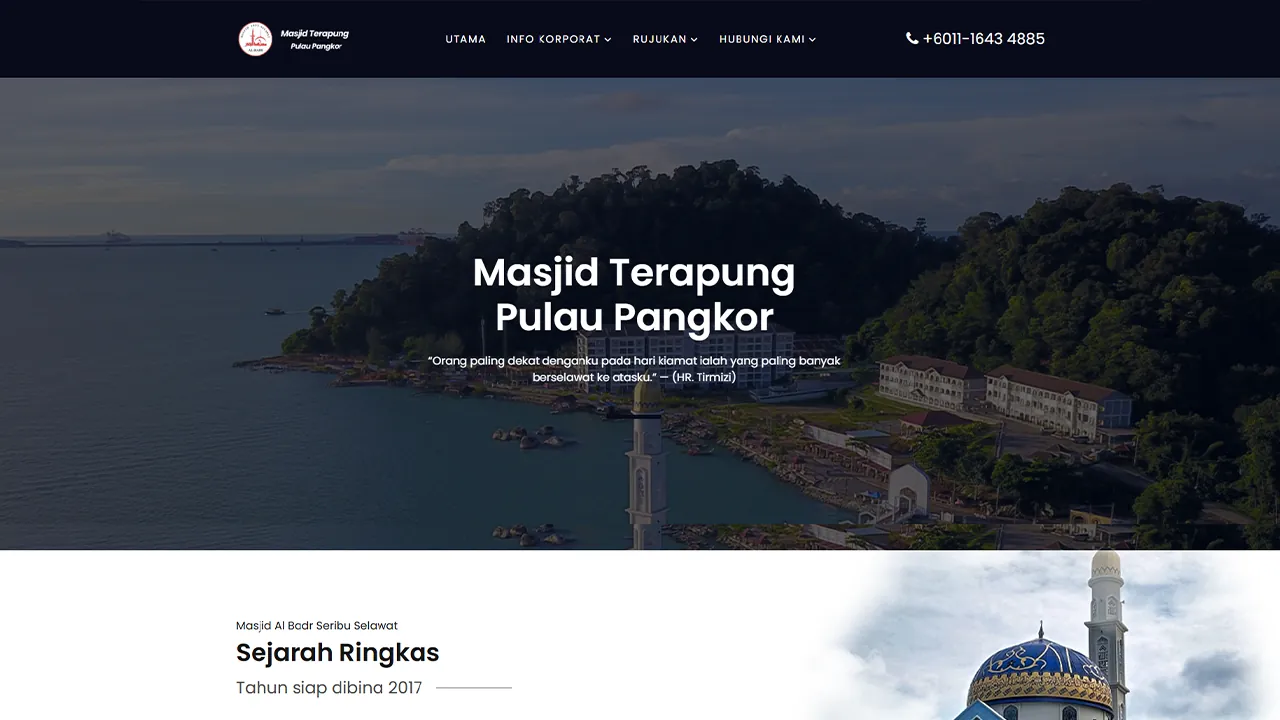 Masjid Terapung Al-Badr, Pulau Pangkor — screenshot